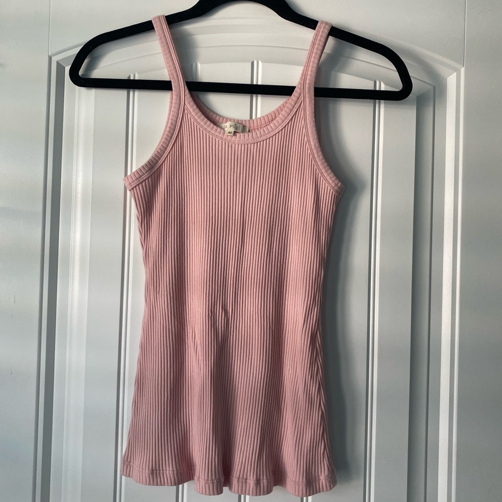 NWOT Basic Ribbed Pink Tank Top - Picture 3 of 3